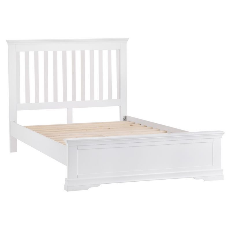 Swafield King Size Bed White & Pine